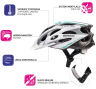 Kask rowerowy Meteor Drizzle czarno-zielony - 4